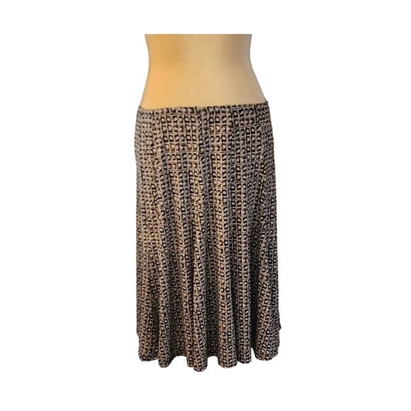 Ratio By Liz Claiborne Women's 2pc Blouse & Skirt Black Cream White Bobo Medium - Picture 5 of 6